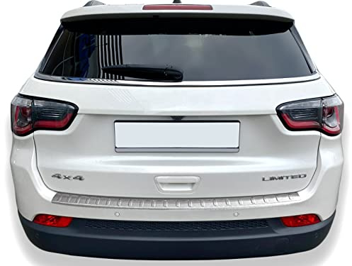 Recambo | Protector de Parachoques trasero | Compatible con Jeep Compass II | a partir de 2017 | Acero Inoxidable Mate | Protección borde de carga