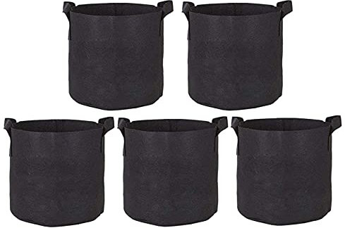 5 Stück 3/4/5/7 Gallonen Pflanzsäcke Filz Pflanzsäcke Gartenstoff Pflanztöpfe Gemüse Pflanztöpfe Garten Blume Pflanztöpfe 5 Gallonen 5 Stück