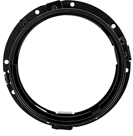 Anillo Redondo de 7 Pulgadas para Faros Delanteros de Coche, Soporte de Montaje(Negro)