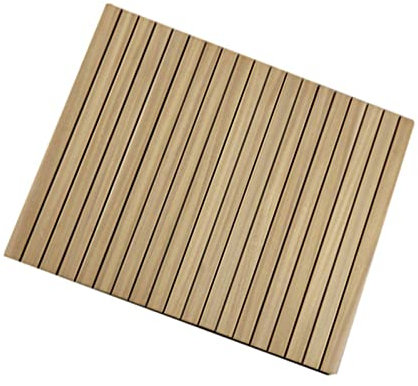 Zhaomi Duschmatte für den Außenbereich,Bodenmatte,Badematte aus Holz,Spa Matte Holzmatte,Spa-Saunamatte,Natürliche Holzmatte,zur Einfachen Aufbewahrung,für Badezimmer und Küche (80x70cm/31x28in)