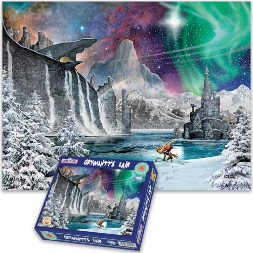 Puzzles für Erwachsene – Grymnitt's Lair – Mike Jupp 1000-teiliges Puzzle | Hergestellt in Großbritannien | Dickes Puzzlebrett | Cartoon-Rätsel