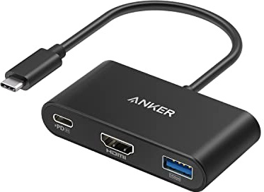 Anker USB C Hub, PowerExpand 3-in-1 USB C Hub mit 4K HDMI, 100W Power Delivery, USB 3.0 Datenschluss, für iPad Pro, MacBook Pro, MacBook Air, XPS, Note 20, Spectre und weitere