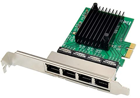 JNJOOD Tarjeta de red Pci-E X1 Gigabit Pci- Tarjeta de red Ethernet de 4 puertos Rtl8111F Ethernet LAN Card