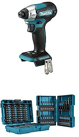 Makita DTD157Z Akku-Schlagschrauber 18V (ohne Akku, ohne Ladegerät) + Impact Black Bit-Set 90-tlg.