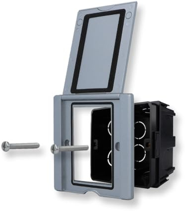 Luxus-Time Bodensteckdose Silber Tischsteckdose Bodentank Einbausteckdose versenkbar Fußbodensteckdose passend für Livolo Module mit Deckel IP20