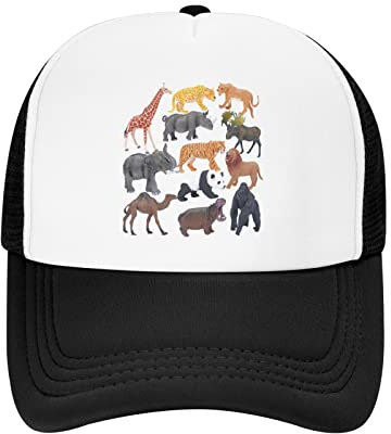 Zoo African Animals 1 Jugend verstellbare Mesh-Hüte Baseball Trucker Cap für Jungen und Mädchen