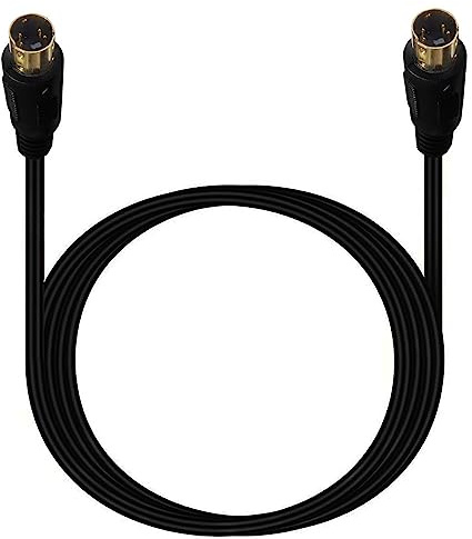 Traovien S-Video Cable Mini Din 4-Pin S Video Cable Male to Male Gold Plated Connector for Player Camcorders Laptops Transfer Video to TV or Monitor Connection Cable (3m/10Ft)