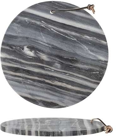 Bloomingville Schneidebrett LEMONI Grau Marmor 30 cm Servierbrett Tapas Platte