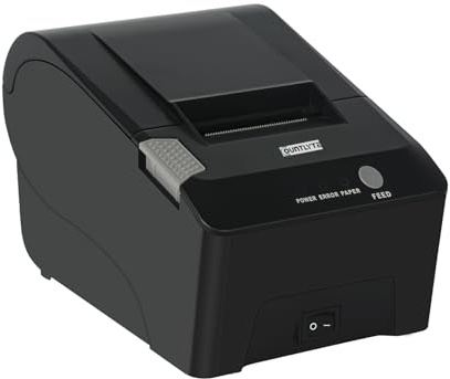 Countlyte Impresora térmica POS C-TP-58PLUS, impresora de recibos de 58 mm, interfaz serie RS-232 para ESC/POS, compatible con máquina contadora de dinero