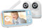BOIFUN Video Baby Monitor with 2 Cameras, 5-inch 720P IPS Screen, Dual 360 Camera, No Wifi, 3050mAh Battery, VOX Mode, Invisible Night Vision, Two-way Audio, Temperature Sensor, Lullabies, Elder,Twins