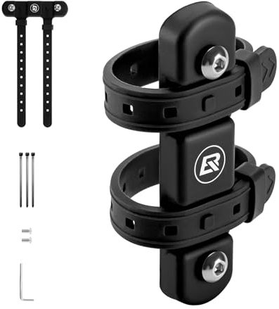 ROCKBROS Bike Water Bottle Holder Adaptor No Punching Silicone Bicycle Bottle Cage Adapter Bike Bottle Cage Mount Bike Drinks Holder Clamp for Seat Post, Mountain Road Bikes, MTB, Motorcycle, 5 Colors