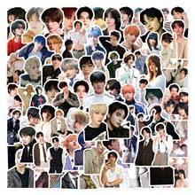 110 Pcs TXT Boy Band Stickers for Children Teens Girls Boys,Nordic Style TXT Men's Team Stickers for Water Bottles Computer,Bicycle,Skateboard,Laptop,Waterproof Vinyl for Wall,Graffiti Stickers