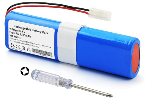 K KYUER 3200mAh Batería para Qihoo 360 S6 S8, para Rowenta X-Plorer 75 | X-Plorer Serie 75s+, X-Plorer Serie 95, RR7635WH RR7647WH RR7675WH RR7687WH RR8585WHRR8587WH RR8575WH Robot Vacuum Cleaner