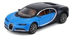Maisto Speed Icons Bugatti Chiron 1:64 Scale Diecast Model Car | Blue & Black | Detailed Collector's Miniature | Die Cast Metal Toy Vehicle | Gift for Car Enthusiasts & Kids