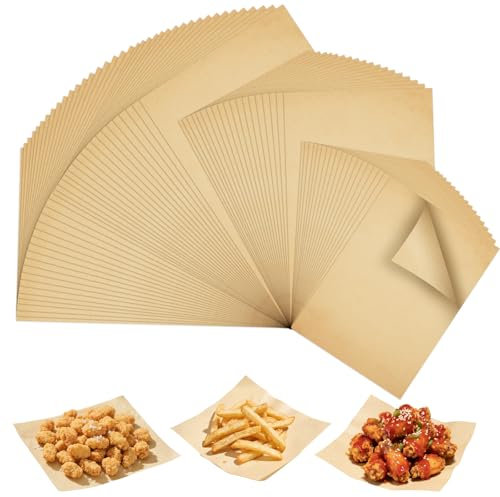 Amentalove 300PCS Baking Paper Sheets, Greaseproof Paper Sheets, 3 Size 12X16 Inch (30X40cm) Heavy Duty Non-Stick Pre-Cut Unbleached Papers for Oven, Parchment Paper for Baking,Bread, BBQ, Cookies