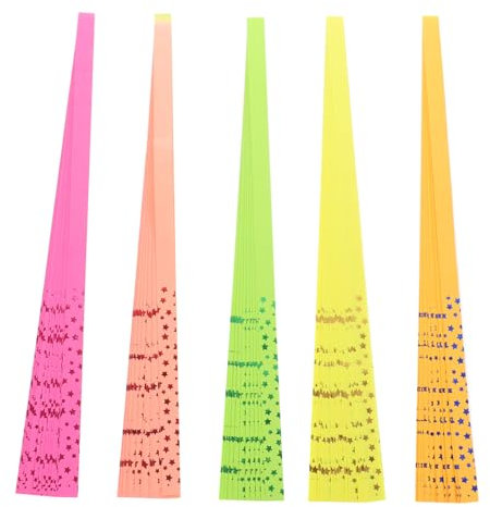 VILLFUL 10taschen Beutel Sternpapierstreifen Für Origami Diy Bastelbedarf Festivals Dekorationen Und Geschenke Leicht Zu Falten Mitteldick Für Handarbeiten Und Schulprojekte