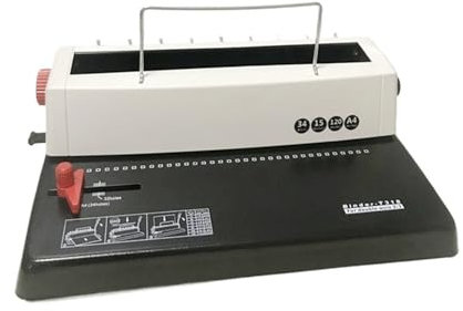 KOROBIE Bindemaschine, T318 Drahtstanz- und Bindemaschine 34 Schlaufen 3:1 Doppelschlaufen-Drahtbindemaschine 120 Blatt Bindung Handbindemaschine Für Projekte zu Hause oder im kleinen Büro