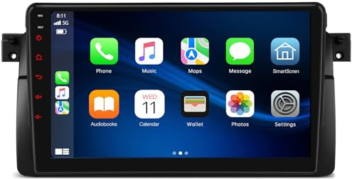 For Car Gps Radio Android 14 9 Inch Touchscreen Radio for BMW E46(M3 Rover)1998-2006,with Bluetooth USB Wifi Support SWC 1080P TV,with Car Stereo AND Backup Camera,C 4 Core Wifi 2G+32G