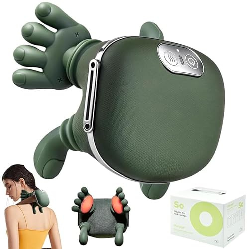 Massagegerät, 4D Nackenmassagegerät, Nackenmassagegerät mit Wärme & Shiatsu | Heizendes Nacken Massagegerät 3 Modi 2 Heizstufen, USB Elektrische Schultermassagegerät Neck Massager für Zuhause Büro Reise