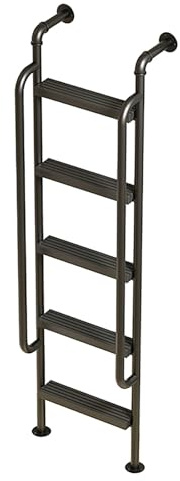ZENSTYW Escalera De Pared para Ático con Pasamanos,Color Negro,Escalera De Escalada Universal,Escalera De Entrada Y Salida De Altura,Carga De 330 Libras(170cm/67in/5.57ft)