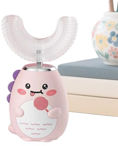 Spazzolino Elettrico a Forma di U per Bambini Spazzolino Elettrico a U con | Strumento Di Pulizia Denti Per Bambini Adatto a Viaggio, Casa, Scuola, Hotel, Ragazzi e Ragazze