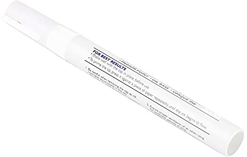 Picysa Penna per ritocco pneumatici, penna per ritocchi auto, pennarello professionale, impermeabile, per auto, per pneumatici, pennarelli, #-06, Plastica, pietra preziosa