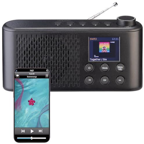 VR-Radio Radio portatile digitale DAB+/FM con Bluetooth 5.3, display TFT a colori, batteria ricaricabile 2000 mAh