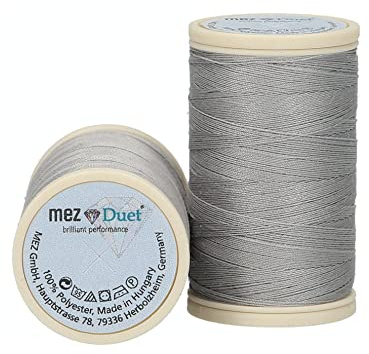 MEZ Duet Stärke 100 4646100-03002 grau Nähgarn, 100 % Polyester, 200m