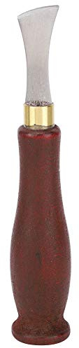 MAGT Strumento di Scanalatura dei Bordi in Pelle Creaser Edge Strumento di Marcatura dei Bordi in Acciaio Inox Manico in Legno Creaser Leather Craft Tool(1,5 mm)