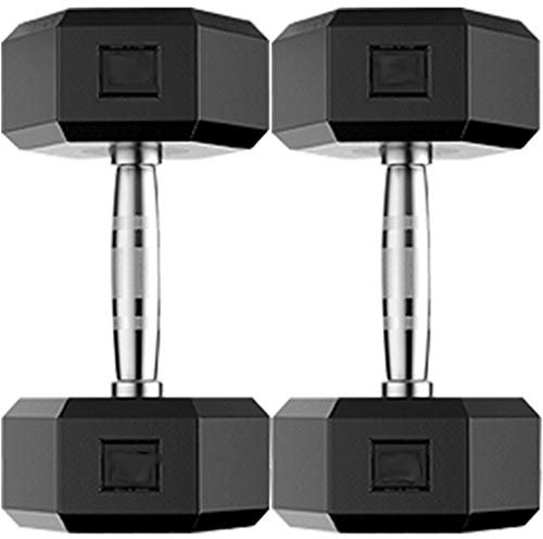 YHRJ Hanteln Fitness-Kurzhanteln Mit Festem Wert Für Den Heim- Und Bürobereich,Krafttraining Für Eisen Im Fitnessstudio,Sechskant-Kurzhantel-Set,Rutschfester Griff (Color : Black, Size : 15kg*2)