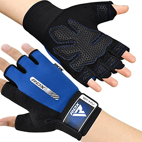 RDX Gants de Fitness Respirant Anti-dérapant, Gant Masculation Sport Soutien au Poignet Protection Paume Forte Adhérence Workout Entrainement Fitness Gymnastique Powerlifter Gym Gloves Halterophilie