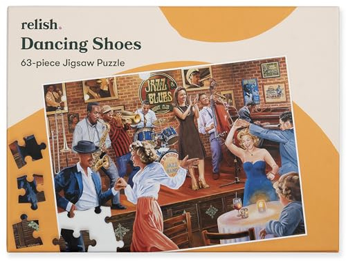 Relish - Dementia Jigsaw Puzzles for Adults, 63 Piece Dancing Shoes Puzzle - Activities & Gifts for Elderly People with Alzheimer's
