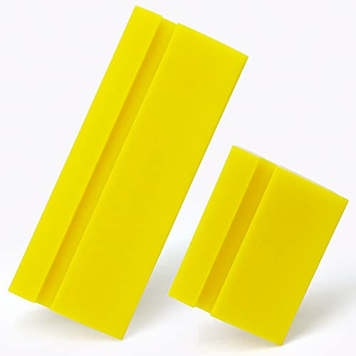 Ewrap Flexibler Vinyl-Rakel, Silikon-Abzieher für Vinylfolien-Anwendung, effektive Entfernung von Blasen und Wasser, für Fenster, Glas, Spiegel, Fliesen, Waschbecken, 12 cm + 6 cm, 2 Stück