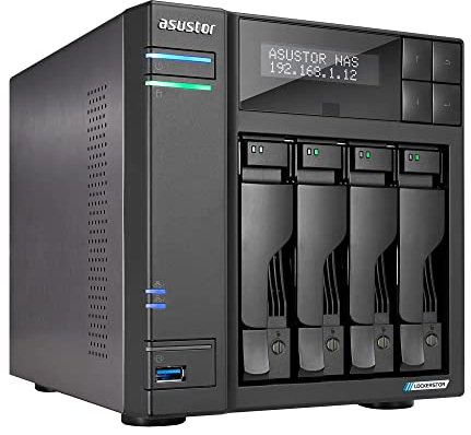 Asustor AS6604T - Servidor NAS (4 bahías, 12 TB, 4 bahías, Seagate IronWolf de 3 TB)