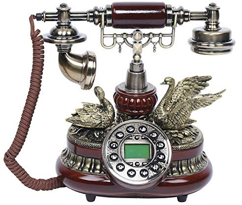 kangten Retro Festnetztelefon Vintage FSK/DTMF Haustelefon Schnurgebundenes Antik Telefon für das Hotelbüro Hause