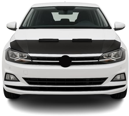 OMAC Haubenbra Steinschlagschutz Bonnet Bra kompatibel mit VW Polo 2017-2026 Schwarz Halb