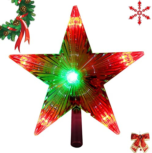 Bexdug Stern für Weihnachtsbaum | LED Christbaumspitze Stern batteriebetrieben - Plug-in-Weihnachtsbaumschmuck für Innendekoration, Weihnachtsbaumschmuck