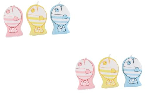 Toyvian 6 Piezas Toallita De Baño Toalla Baño Esponjas Esponja De Baño Masaje De Baño Goma De Baño Para Niños Toalla Infantil Bebé Lindo 100% Poliéster En La Capa Intermedia Toallitas