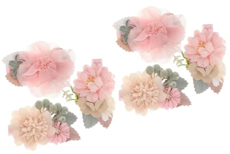 TOYANDONA 6st Blommigt Hårklipp För Pojke Flicka Fina Accessoarer Med Falska Blommor Och Pärlor För Flickor För Födelsedagar Och Festligheter