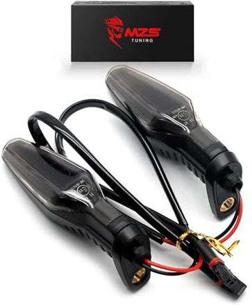 MZS Motorcycle Turn Signal Lights, 18 LED Amber Indicators Front Rear Blinker Light Compatible With F750GS F850GS F900R F900XR R1200GS R1200R R1200RS R1250GS R1250R R1250RS S1000R S1000RR S1000XR