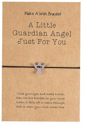 SpetngSake Schutzengel Armband, Silbernes Engel Glücksarmband Damen Mit Metall Anhänger, Glücksbringer für Kinder, Mädchen, Freunde, Familie, Mitschüler