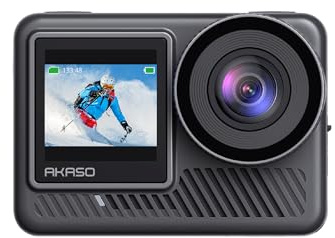 AKASO Brave 8 Lite 4K 60fps Action Camera with Ultra HD Touch Screen EIS 131ft Waterproof Camera Remote Control Underwater Camera, SuperSmooth Stabilization, 8X Slow Motion with Helmet Accessories Kit