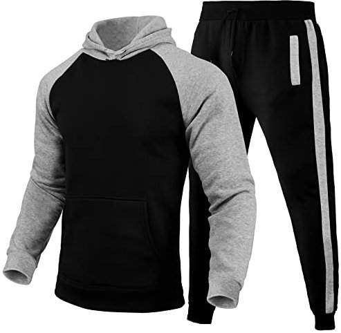 Herren Winter Zweiteiler Sportanzug Freizeit Splice Pullover Hosen Sporttasche Lässiger Sportanzug Anzug 52 Herren