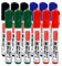 12 Stück Whiteboard-Marker Löschbar, 4 Farben Whiteboard Stifte Abwischbar, Schwarz/Blau/Rot/Grün, Rundspitze ca.2-3mm Linienbreite, Dry Erase Markers für Büro, Zuhause, Schule (12PCS)