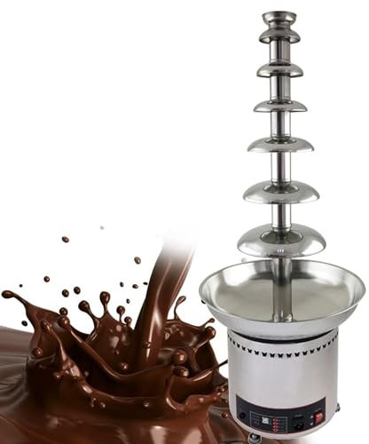 QUSYZD Fuente de Fondue de Chocolate para Fiestas, máquina de Cascada de Chocolate derretido con función de Calentamiento Que Funciona 12 Horas de Forma Continua, 4/5/6/7 Niveles, Uso com,7layer