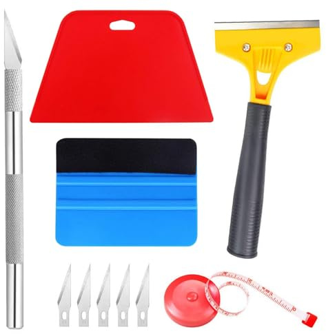 Car Vinyl Wrap Tool kit, 10PCS Window Film Install Tools | Wallpaper Smoothing Tool, Vinyl Trimming Tool,Window Tint Tool for Car Wrapping and Install Wallpaper