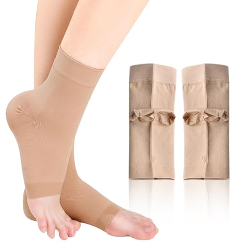 IKOPFLN 1 par de Calcetines Acolchados de Patinaje sobre Hielo con protección de Tobillo Almohadilla de Gel para Hockey patín Tobillos elásticos para Botas de Deporte, Correr
