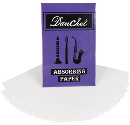 20-Blatt Saugpapier für Holzblasinstrumente - Saugpapier für Klarinette, Flöte, Oboe, Saxophon, Fagott, Piccolo - Wartung von Holzblasinstrumenten