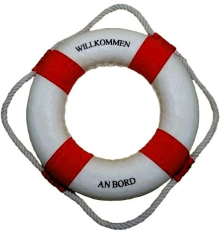 Mini Rettungsring Willkommen an Bord 15 x 15 cm Martim Kellerbar Deko GPT 37322