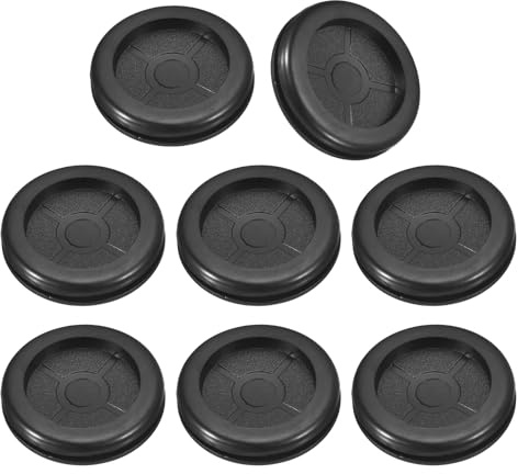 QUARKZMAN 15pz Occhielli in Gomma 35mm Foro di Perforazione, Guarnizione Anello per Tappi Fori a Doppia Faccia ID 30mm Passacavi Scrivania per Protezione dei Cavi Firewall, Nero